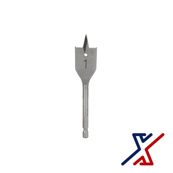 X1 Tools 1 in. x 4-3/4 in. Long Spade Bit / Paddle Bit / Wood Bit 4 Bits by X1 Tools, PK4 X1E-CON-BIT-SPA-1100x4 - main